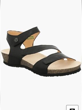 Think! Dumia Black Strappy Ankle-Wrap Sandals 36